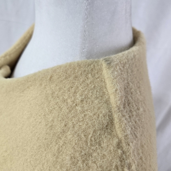 Joie Canary Yellow Collarless Belted Fuzzy Button-Up Jacket Pockets Whimsical - Picture 10 of 10